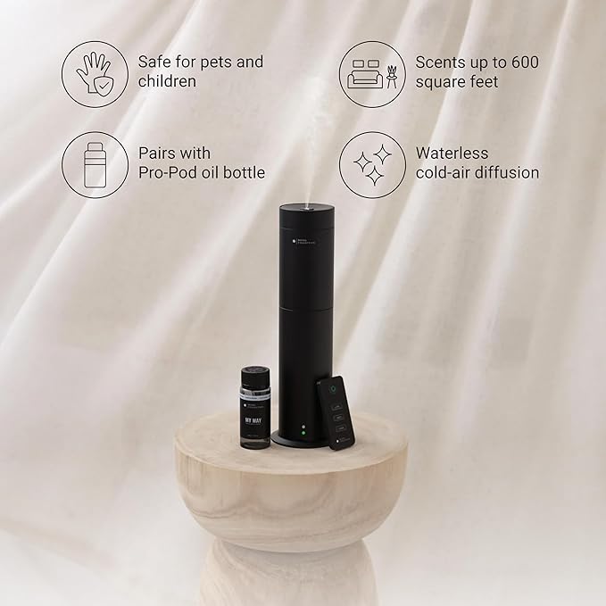 Hotel Collection-Studio Pro Essential Oil Diffuser-600 sq ft Coverage-Cordless & Portable with Remote-Cold-Air Diffusion Technology Plus Oil-My Way Pro-Pod-Aromatherapy Essential Fragrance Oil - Bloomnest