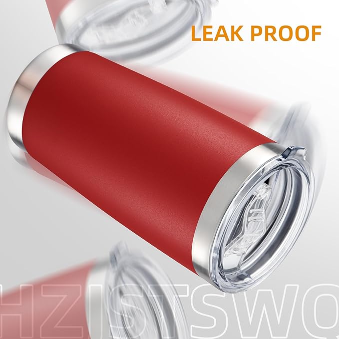 20 oz Tumbler Bulk with Lid Stainless Steel Insulated Tumblers Double Wall Vacuum Coffee Mug Powder Coated Tumbler Cups for Cold and Hot Drinks, Wine Red, 6 pack