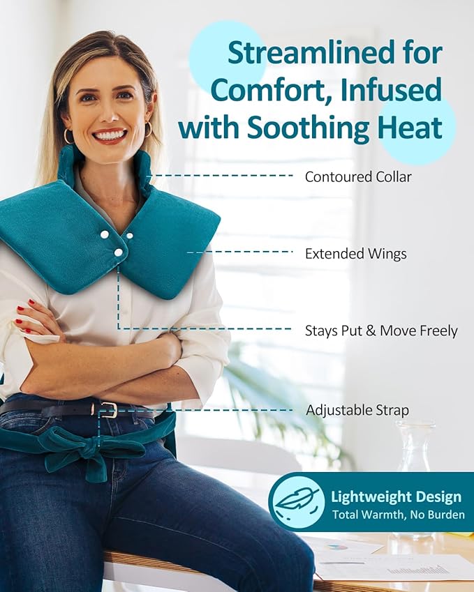 Heating Pad for Back, Valentines Day Gifts for Her, Extra Large Heat Pad for Full Body Relax, Electric Heated Wrap for Neck Shoulders, Anniversary & Birthday Gifts for Women Mom Grandma Sister Wife - Bloomnest