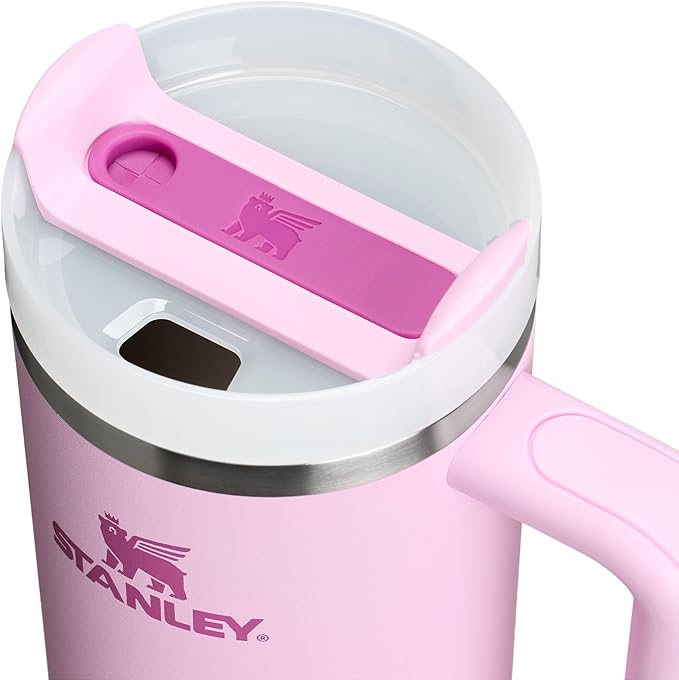 STANLEY Quencher H2.0 Tumbler with Handle and Straw 30 oz | Flowstate 3-Position Lid | Cup Holder Compatible for Travel | Insulated Stainless Steel Cup | BPA-Free | Cherry Blossom - Bloomnest