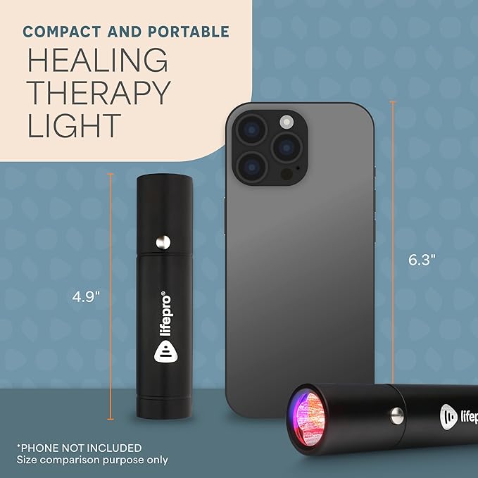 LifePro Infrared & Red Light Therapy for Body Joints & Muscles Wellness Support, Portable Red Light Therapy Device, Near Infrared Light Therapy for Body & Face - Use 3 wavelengths Lifepro