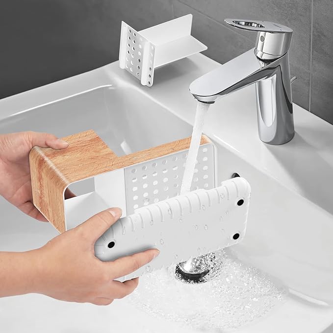 Toothbrush Holders for Bathrooms Countertop Organizer and Storage, Kids Electric Toothbrush and Toothpaste Holder, Bathroom Accessories Vanity Organizer (Wood Grain) - Bloomnest
