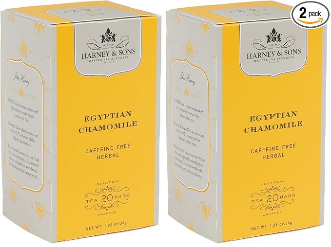 Harney & Sons Fine Teas Egyptian Chamomile - 20 Tea bags, 20 Count (Pack of 2) - Bloomnest