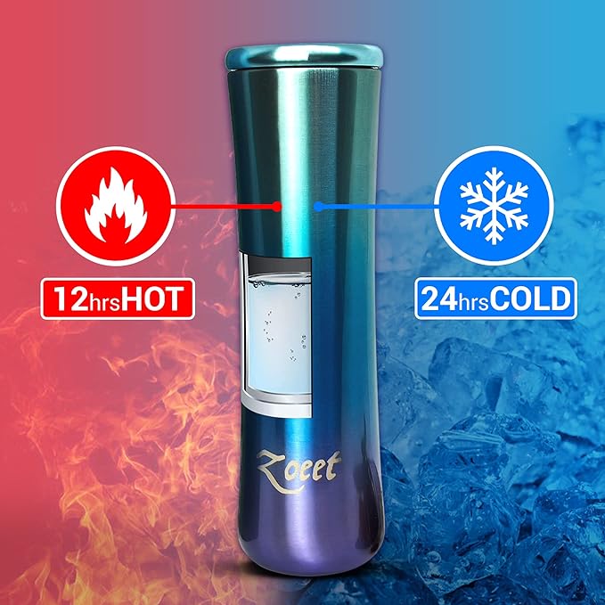 Tea Infuser & All Purpose Thermos Bottle-316 Stainless Steel Insulated Tea Infuser Tumbler for Loose Leaf Tea, Iced Coffee and Fruit-Infused Water- Leakproof Tea Tumbler With Infuser-15oz