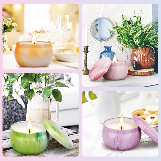Scented Candles Gifts for Women, 8 Pack Candles for Home Scented, 8% Essential Oil Soy Candle, Stress Relief Gifts for Women, Aromatherapy Candle Set for Birthday, Thanksgiving - Bloomnest