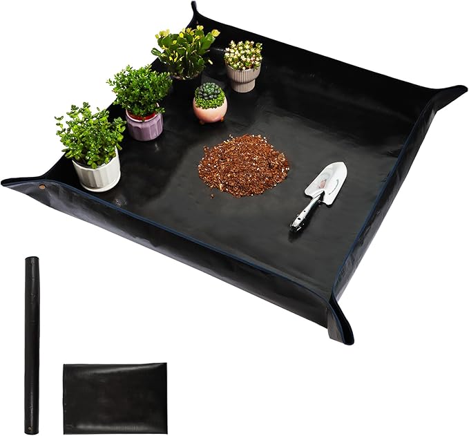 39.4" x 39.4" Large Plant Repotting Mat for Indoor Plants, Portable and Foldable Gardening mat, Waterproof Transplanting Potting Mat in Garden Outdoor - Bloomnest