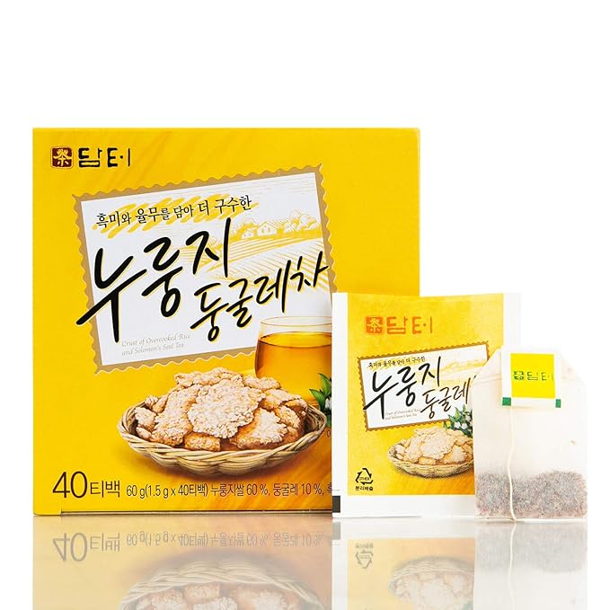Damtuh Korean Roasted Rice & Solomon’s Seal Tea – Traditional Herbal Tea - Caffeine-Free, Sugar-Free, Non-Caloric, 40 Tea Bags (1.5g each) - Bloomnest