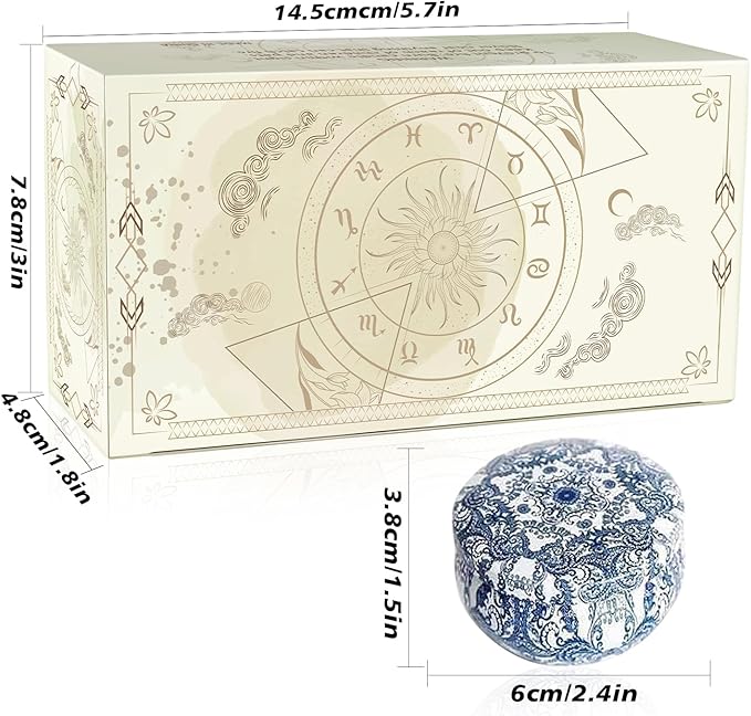 2 Pack 2.2-Ounce Scented Jar Candles - Blue&White Pordcelain Style - Perfect for Church, Family, Wedding, Party- Vibrant Colorful Iron Can Jars Candles(Lemon &Bergamot Fragrance) - Bloomnest