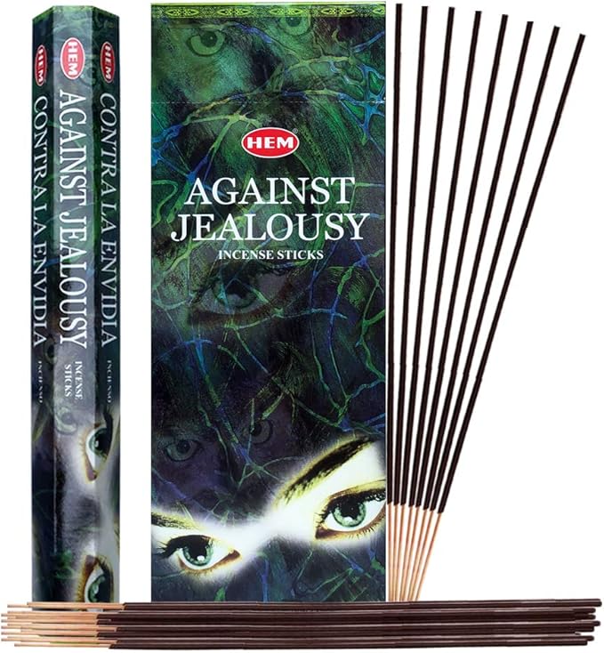 Against Jealousy Incense Sticks and Incense Stick Holder Bundle Insence Insense Hem Incense Sticks