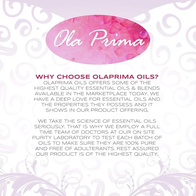 Ola Prima Vanilla Essential Oil 16oz – Therapeutic Grade Big Bottle for Aromatherapy, Diffuser & Candle Making, Vanilla Candle Scent - Essential Oils - Bloomnest