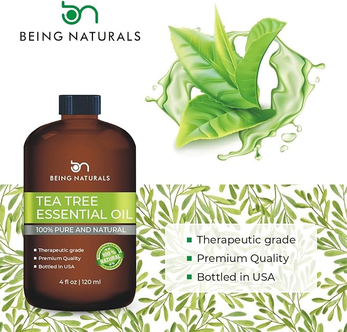 Tea Tree Essential Oil - Huge 4 FL OZ - 100% Pure & Natural – Premium Natural Oil with Glass Dropper (Tea Tree) - Bloomnest