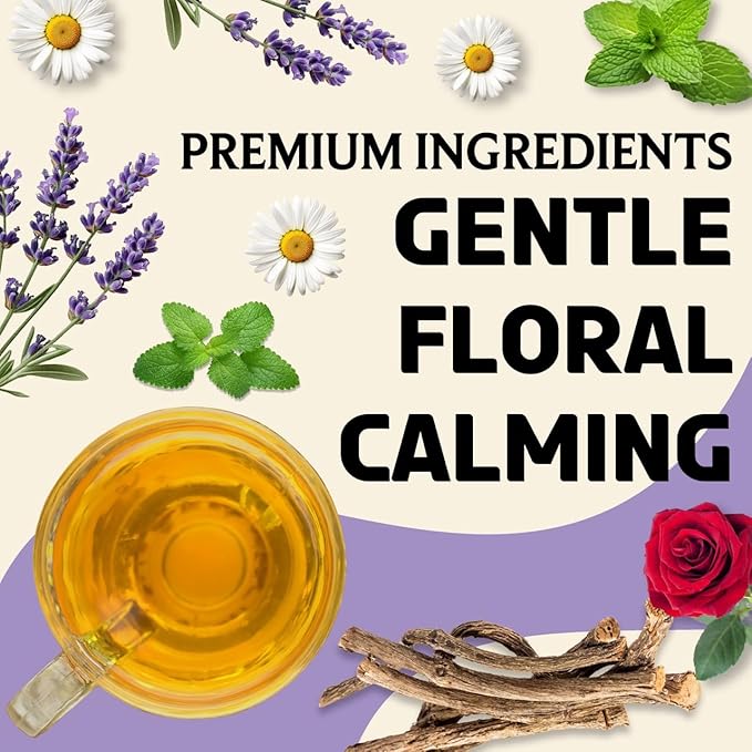 BREWIX, Valerian Comfort Tea for Sleep and Relaxation (40+ Cups, 2.82oz/80g) Caffeine-Free and Calming for Bedtime | Valerian Root, Chamomile & Lavender | Perfect Wellness Sleep - Bloomnest