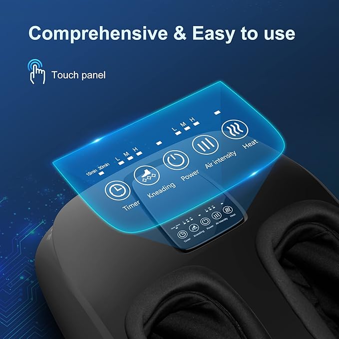 COMFIER Foot Massager with Heat,Rolling Compression Shiatu Feet Massage,Gifts for Men,Wen, Machine for Circulation,Neuropathy Pain,Plantar Fasciitis,Fits Foot Size up to 13” - Bloomnest