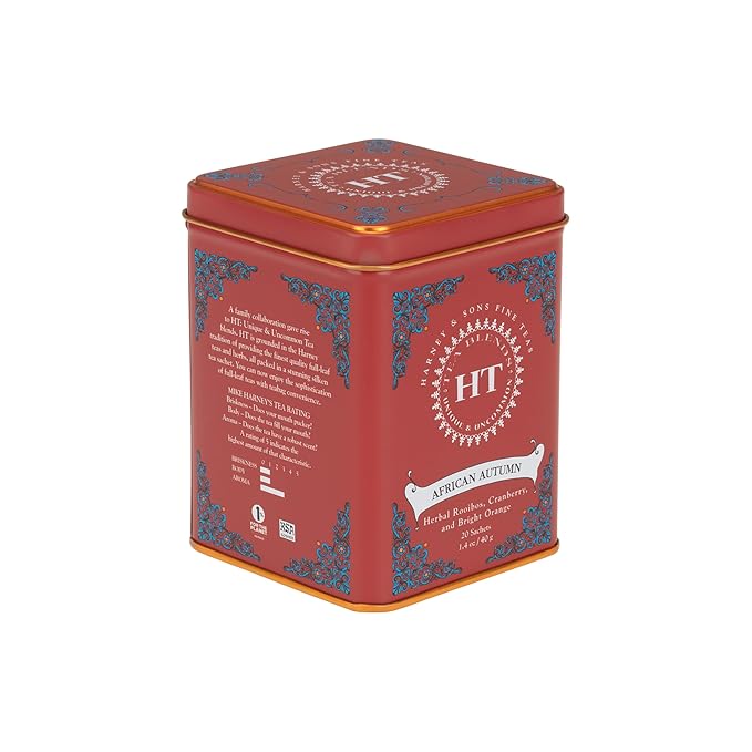 Harney & Sons African Autumn Rooibos Tea, HERBAL, 20 sachet tin - Bloomnest