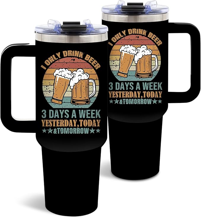 DUUV Beer Gifts for Men, Beer Tumbler 40 Oz, Funny Beers Designs Stainless Steel Insulated Mug Gifts for Beers Lovers, Christmas Birthday Gift for Home Bar Casual Gatherings,Parties, 1PCS - Bloomnest