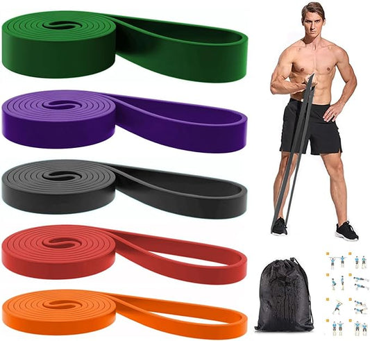 Resistance Bands, Pull Up Bands, Exercise Workout Bands for Working Out, Pull Up Assistance Bands Set for Men & Women, Body Stretching, Physical Therapy, Muscle Training - Bloomnest