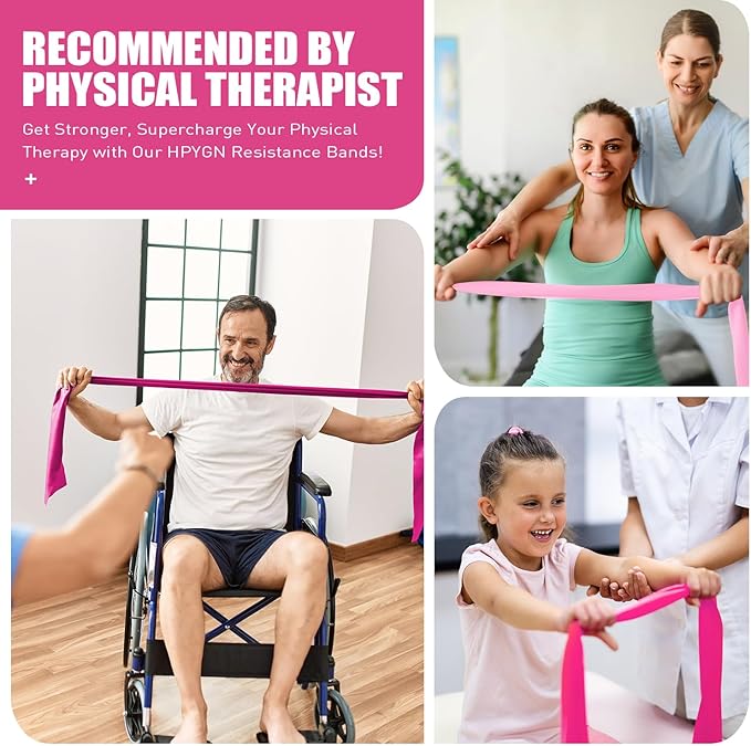 Resistance Bands, Exercise Bands, Physical Therapy Bands for Strength Training, Yoga, Pilates, Stretch Elastic Band with Different Strengths, Workout Bands for Home Gym - Bloomnest