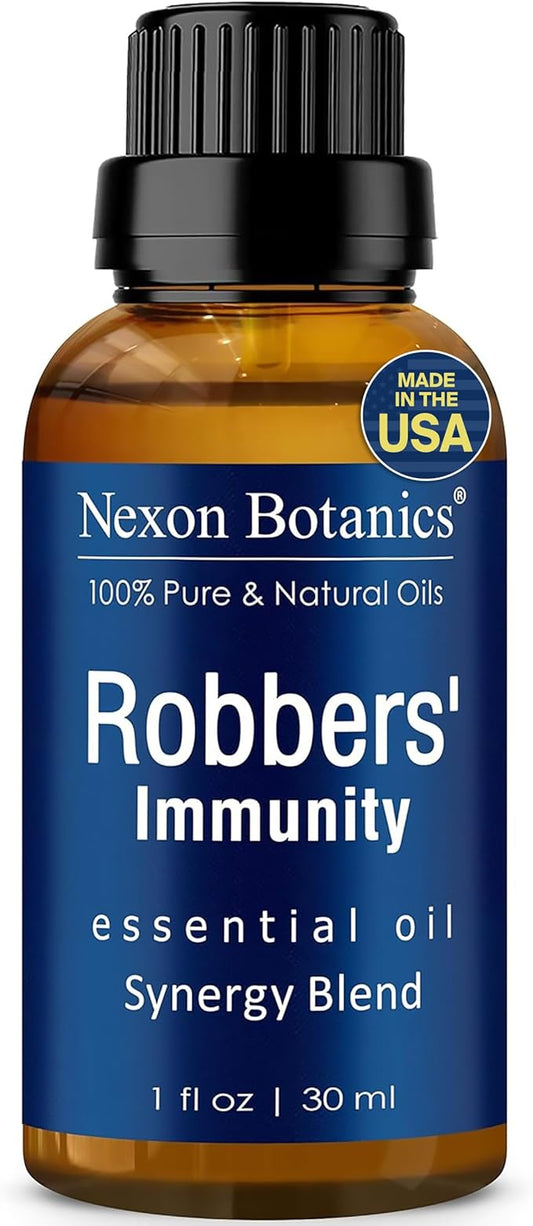 Robbers' Immunity Essential Oil Blend 30 ml - Immune Boost Aromatherapy for Diffusers - Natural Shield Against Impurities - Nexon Botanics - Bloomnest