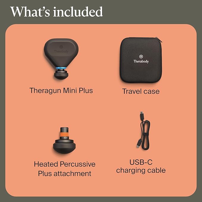 TheraGun Mini Plus Massage Gun by Therabody - Portable Massage Enhanced with Heat – Travel Essential for Faster Recovery On The Go - Bloomnest