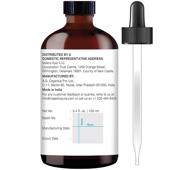 Majestic Pure Frankincense Essential Oil with Glass Dropper - 3.4 Fl Oz - 100% Pure and Natural Frankincense Oil - Premium Grade Essential Oils for Diffuser, Aromatherapy, Soap and Candle Making - Bloomnest