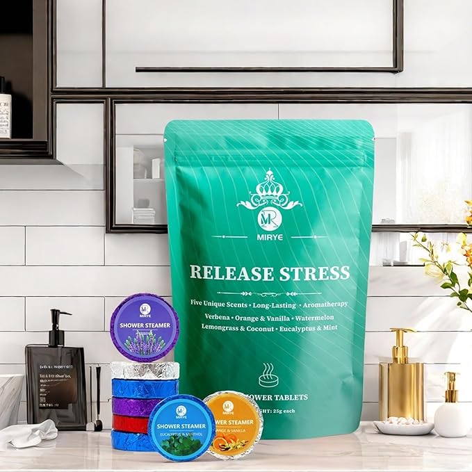 Shower Steamers Aromatherapy, 20-Pack Shower Bombs with Natural Essential Oils – Stress Relief Self Care, Birthday Gifts for Women & Men, Christmas Stocking Stuffers & White Elephant Gifts - Bloomnest