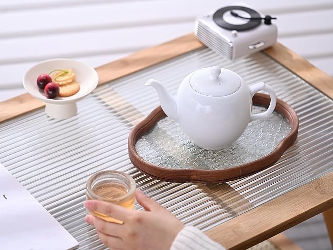 Teapot with Infuser Ceramic Tea Pot with Removable Stainless Steel Fliter for Loose Tea 15.80 OZ/450ml (1-2cups) Teapots for Tea Coffee Milk for Office Home Men Women (White)