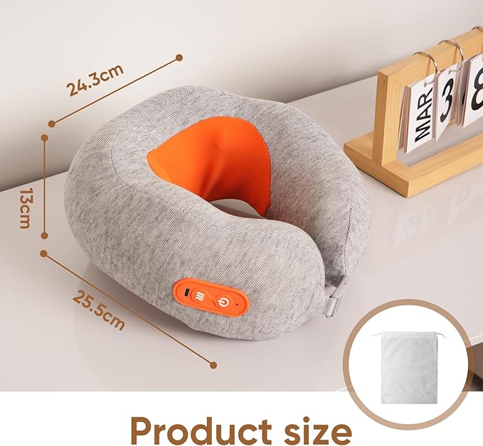 Howdy Shiatsu Neck Massager with Heating [2026 Upgraded], Heated Neck Pillow Cordless for Pain Relief Deep Tissue Kneading, 2025 Christmas for Mom Dad Gift, 2-in-1 Portable for Airplane Travel - Bloomnest