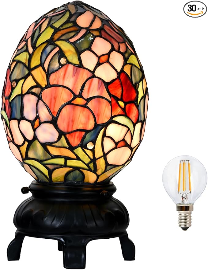 Egg Lamp - 12" H - Stained Glass Lamp - Unique Lamps - Tiffany Lamp Style (Egg lamp) - Bloomnest