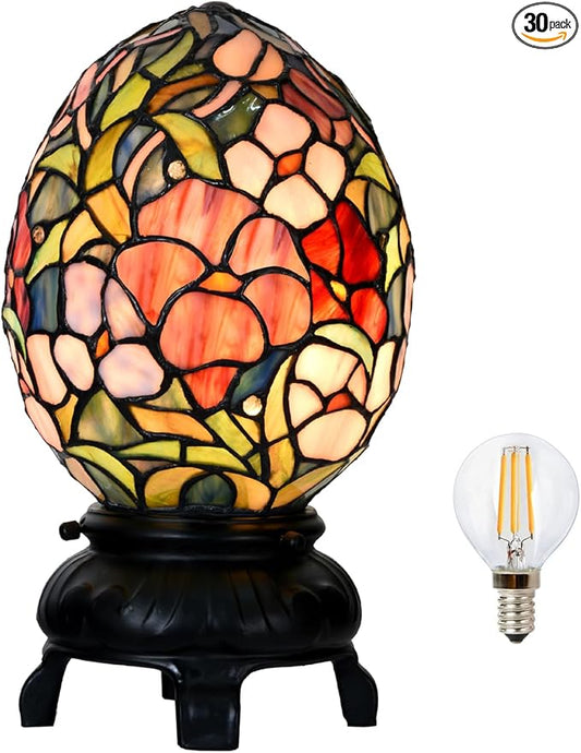 Egg Lamp - 12" H - Stained Glass Lamp - Unique Lamps - Tiffany Lamp Style (Egg lamp) - Bloomnest