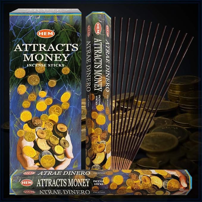 Attracts Money Incense Sticks and Incense Stick Holder Bundle Insence Insense Hem Incense Sticks TRUMIRI