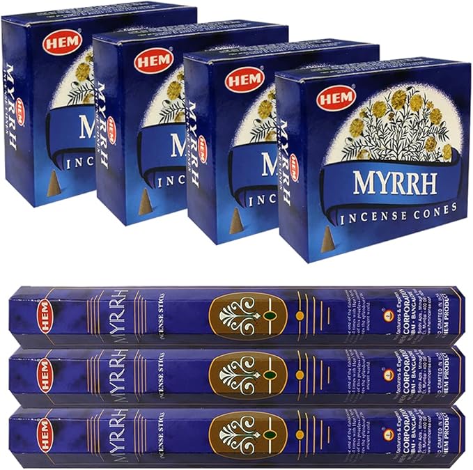 TRUMIRI Incense Variety Pack - 7 Sets of 102 Pieces (Incense Sticks & Cones, Bamboo Holder & Burner) TRUMIRI