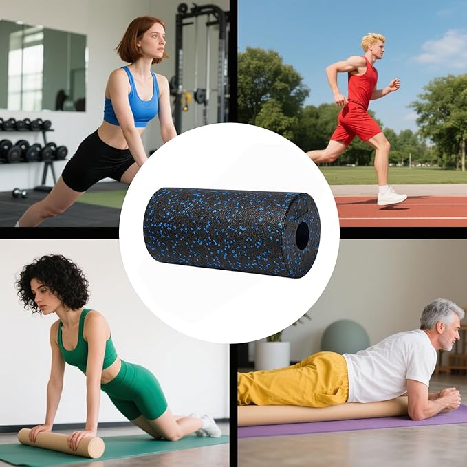 Foam Roller, Deep Tissue Massage Cylinder with Firm Support, Full Body Recovery Roller with Portable Design, Muscle Tension Relief Legs Arms Back, Neck Foot Yoga Pilates Stretching Exercise Travel - Bloomnest