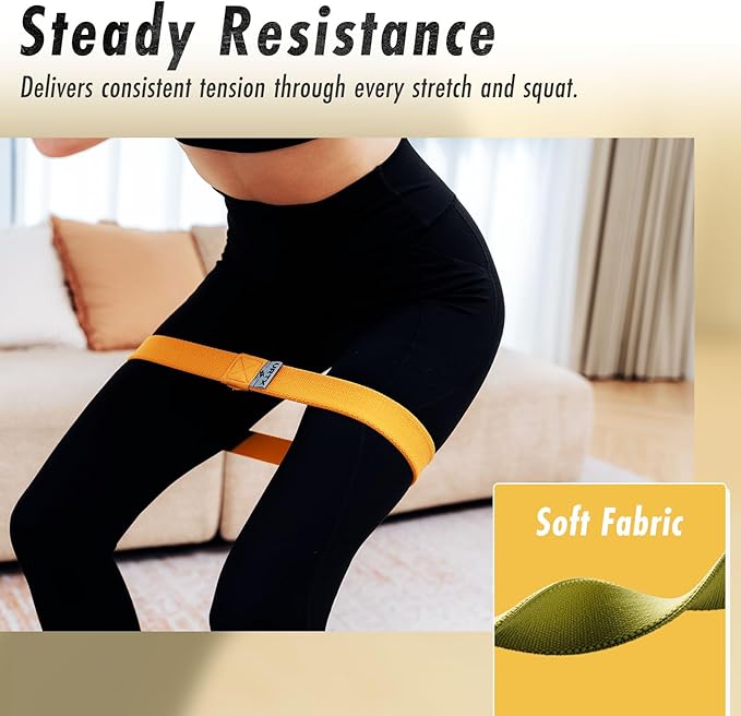 VRTX Swift Bands for Glutes & Legs Exercise | Booty Bands for Home & Gym Workout | Fabric Resistance Bands with Soft Mesh Cloth | Skin-Friendly, Non-Slip Hip Circle – Single Pack - Bloomnest