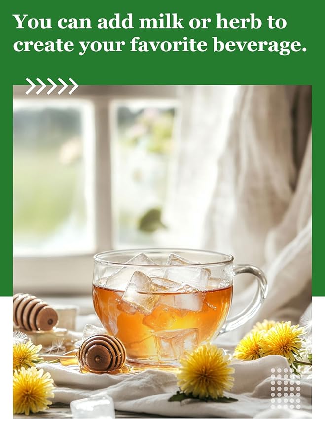 HYNTMYT Dandelion Leaf & Root Tea, Natural Roasted Dandelion Root, Mild & Earthy Taste, Caffeine Free, 120 Count - Bloomnest