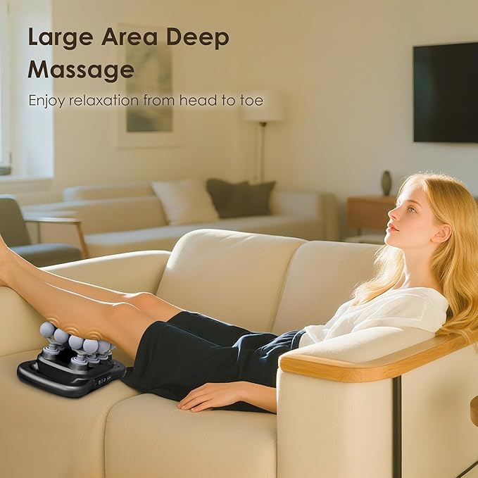 16-Head Massage Gun Set, Deep Tissue Percussion Massager, Electric Massage Tools with 9 Styles & Levels, Black - Bloomnest