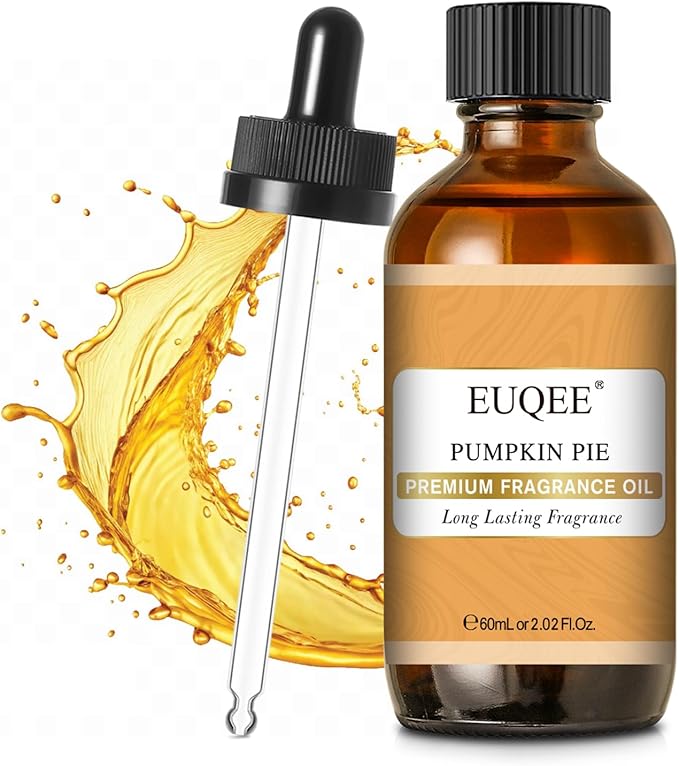 EUQEE Pumpkin Pie Fragrance Oil, Premium Pumpkin Pie Scented Essential Oils with Glass Dropper for Soap & Candle Making, Bath Bombs (2.02 Fl oz/60 ml) - Bloomnest