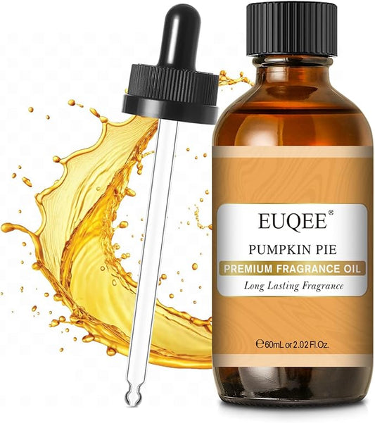 EUQEE Pumpkin Pie Fragrance Oil, Premium Pumpkin Pie Scented Essential Oils with Glass Dropper for Soap & Candle Making, Bath Bombs (2.02 Fl oz/60 ml) - Bloomnest