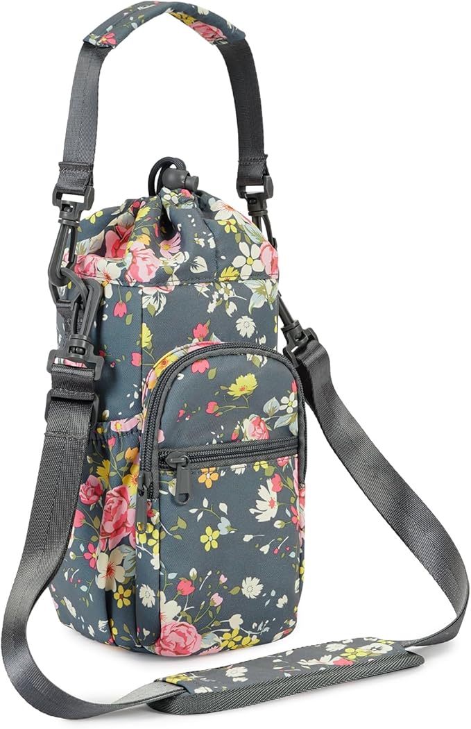 sportsnew Water Bottle Holder with Strap 32oz 40oz Insulated Water Bottle Carrier Sling Bag with Phone Pocket Crossbody sportsnew