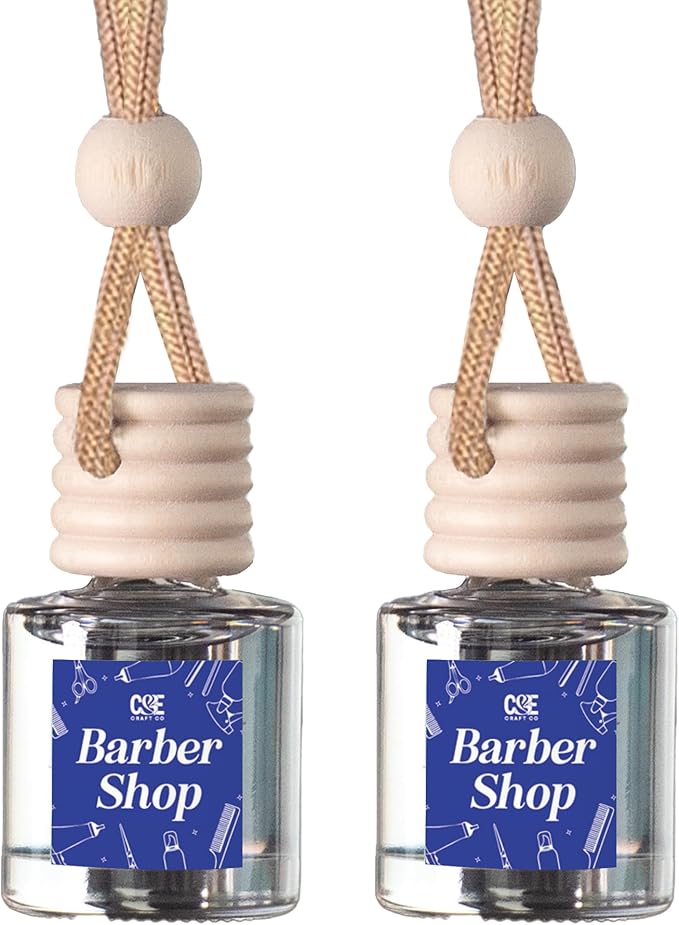 CANDECraftCo Car Air Hanging Fragrance Oil, Car Auto Freshener for Essential Oils, Scents Fragrance Aromatherapy Automobile Diffuser, Long Lasting (Barber Shop) - Bloomnest