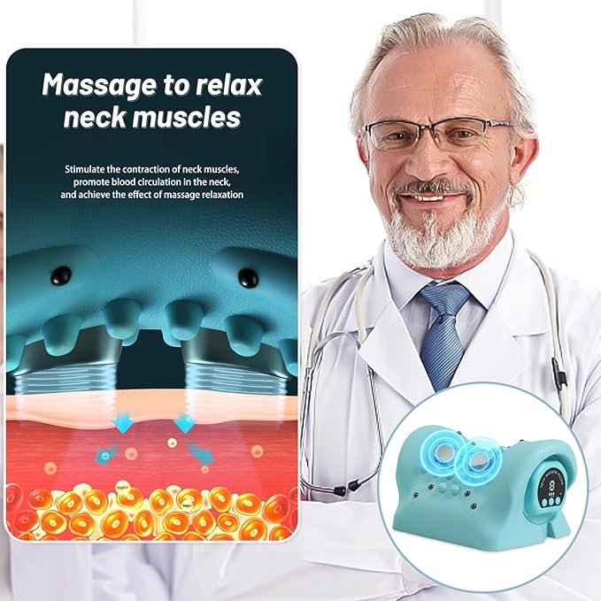 Neck Massager for Pain Relief Deep Tissue,9 Modes Electric Neck and Shoulder Relaxer Pillow,Massager with Heat for Pain Relief and Muscle Relax - Bloomnest