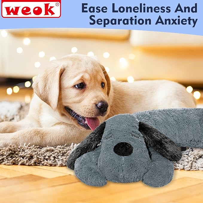 Puppy Heartbeat Toy for Separation Anxiety Relief, Heartbeat Stuffed Animal Anxiety Calming Behavioral Aid Plush Toy for Dogs Cats Pets - Bloomnest