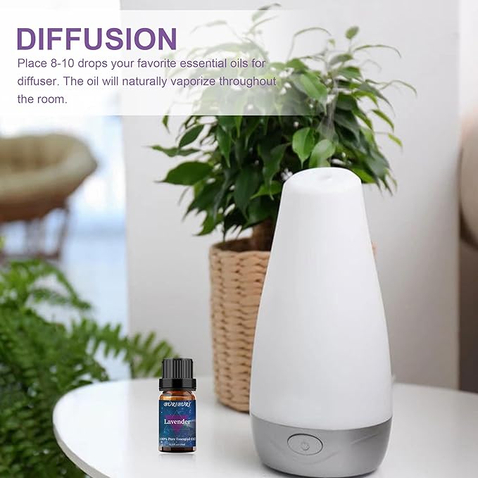 BURIBURI Lavender Essential Oil for Diffuser, Skin, Soap & Candle Making, 100% Pure Undiluted Natural Organic Lavender Aromatherapy Oils 10ml - Bloomnest