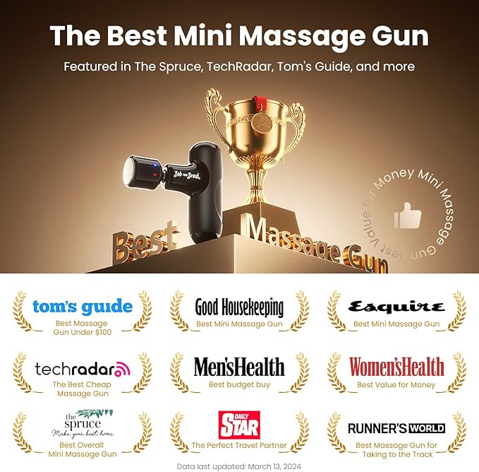 BOB and Brad Q2 Pro Mini Massage Gun with Heat and Cold Head,Pocket-Sized Deep Tissue Massager Gun,Portable Percussion Muscle Massager Gun, Ultra Small&Quiet Muscle Massage Gun, Gift for Women Men - Bloomnest