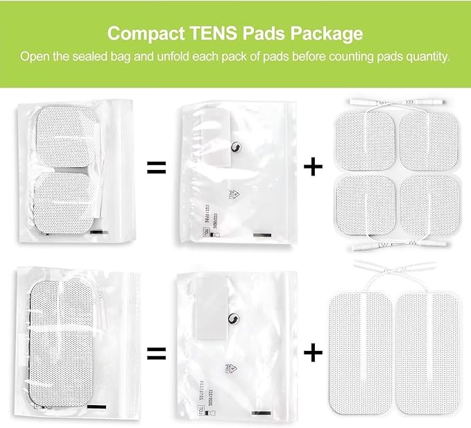 AUVON Dual Channel TENS Unit Muscle Stimulator Machine with 20 Modes, 2" and 2"x4" TENS Unit Electrode Pads AUVON