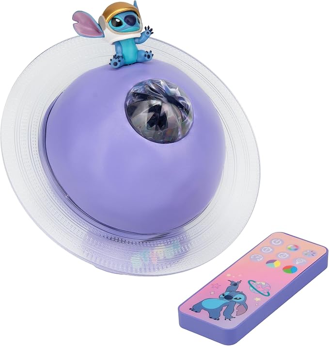 Paladone Lilo & Stitch Galaxy Projection Light, Officially Licensed Disney USB Rechargeable Colour Changing LED Lamp with Remote for Kids & Adults, Bedroom Décor - Bloomnest