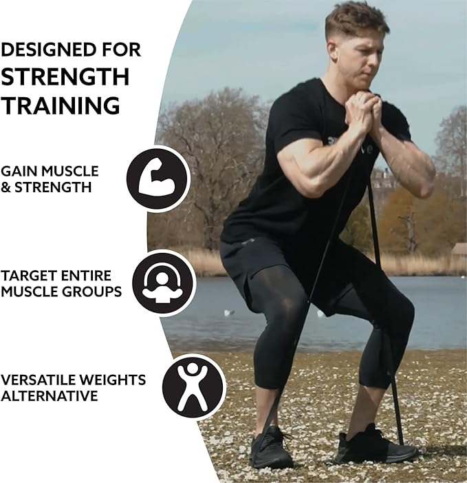 3DActive Pull Up Assist Band - Resistance Band for Strength Training, Powerlifting, Body Stretching, Crossfit - Exercise Guide Included.