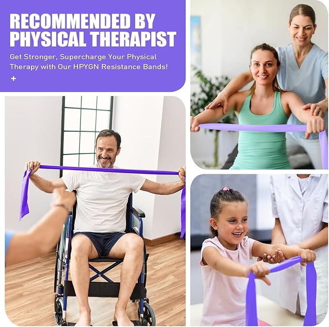 Resistance Bands, Exercise Bands, Physical Therapy Bands for Strength Training, Yoga, Pilates, Stretch Elastic Band with Different Strengths, Workout Bands for Home Gym - Bloomnest