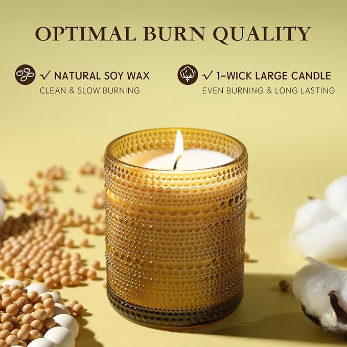 Apple & Cinnamon Scented Candle, Large Jar Aromatherapy Candle Over 60 Hours of Burn Time, Candles for Home Scented Fall Decor Home Fragrance Perfect for Gifting - Bloomnest