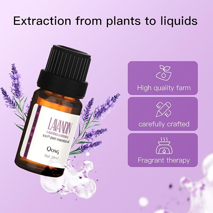 Lavender Essential Oil Blend, Essential Oil, Essential Oils Organic, Used for Sleep, Hair Growth & Scalp Care, Essential Oils for Diffusers for Home 10ML - Bloomnest