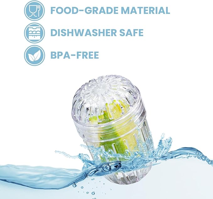 Water Infuser Pods, 4-Pack Fruit & Tea Inserts for Wide-Mouth Bottles & Tumblers - Bloomnest